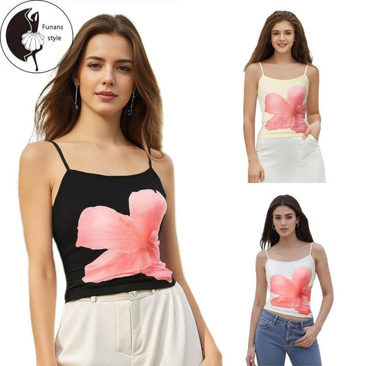 Women Camisole, Sleeveless Tops Flower PrintFit Summer Vest for Party Club T-Shirts, Hoodie, Sweatshirt | InkThreadWorks.com