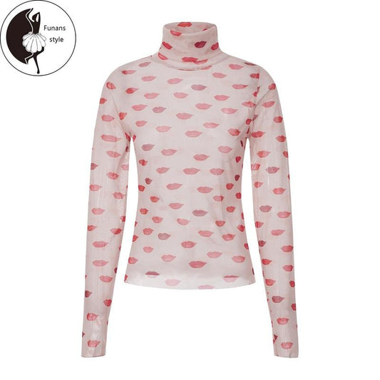 Women T-shirt Long Sleeve Plaid Lips Flower Leopard PrintTops Hoodie, Sweatshirt | InkThreadWorks.com