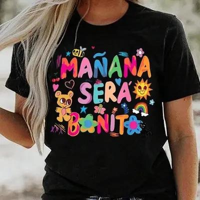 Women's Cartoon Bear & Letter Print Round Neck T-Shirt, Fashion Casual Crew Neck T-Shirt for Daily Holiday Vacation...