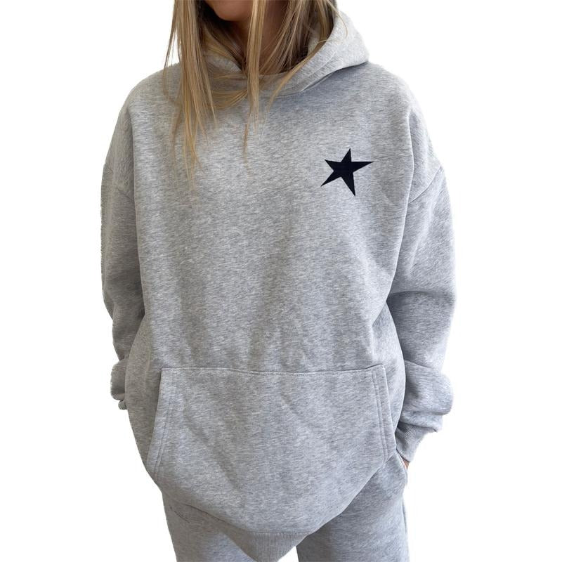 Women's Graphic Hoodie Casual Loose Long Sleeve Hooded Sweatshirt with Front Pocket for Fall Winter Streetwear Lady Womenswear