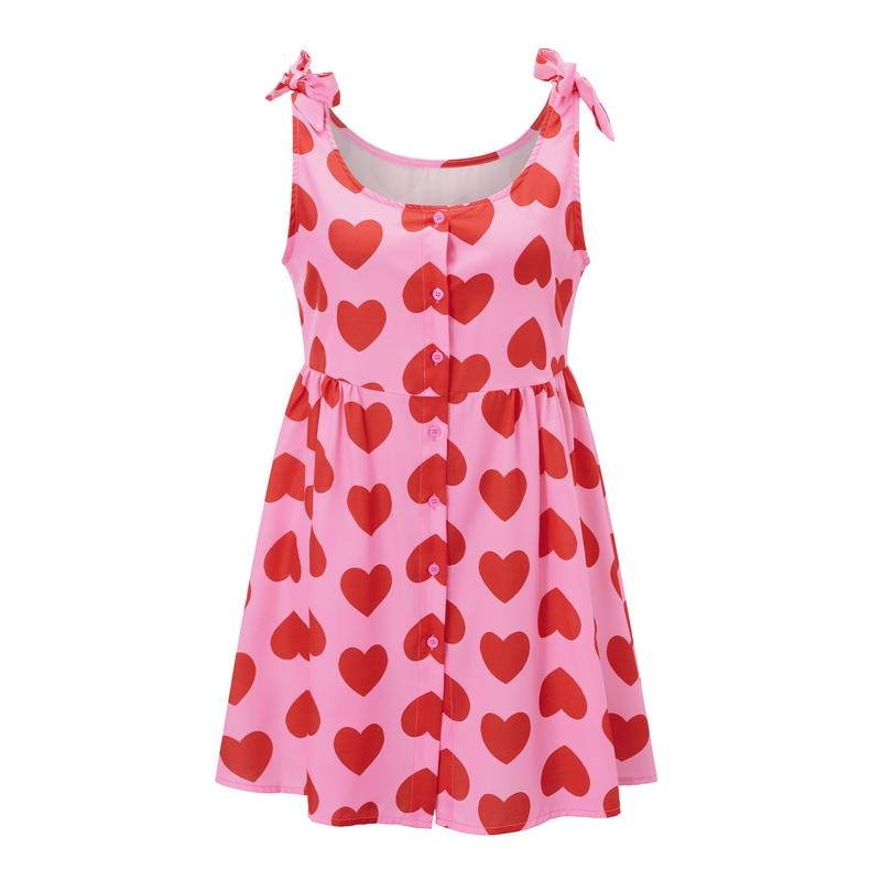 Women's Summer Cami Nightgown Sleeveless Heart Print Strappy Sleepwear Nightdress T-Shirts, Hoodie, Sweatshirt