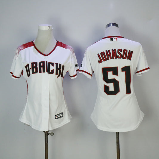 Women Arizona Diamondbacks #51 Randy Johnson Style 2