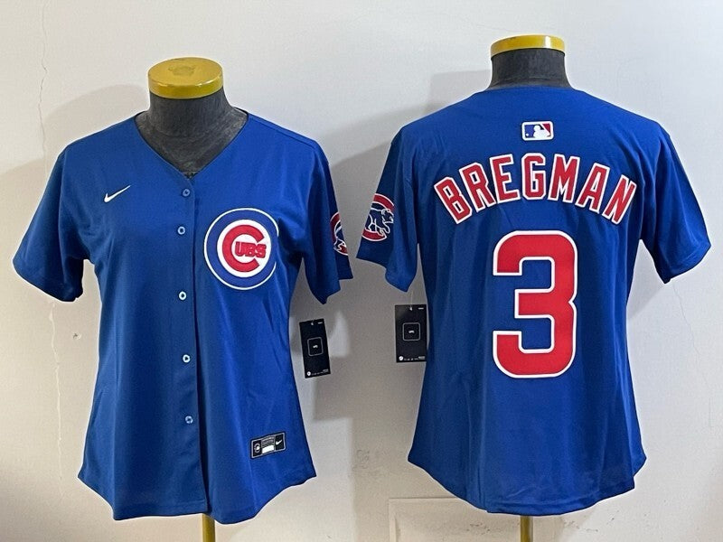 Women Chicago Cubs #3 Alex Bregman Cubs Women Youth
