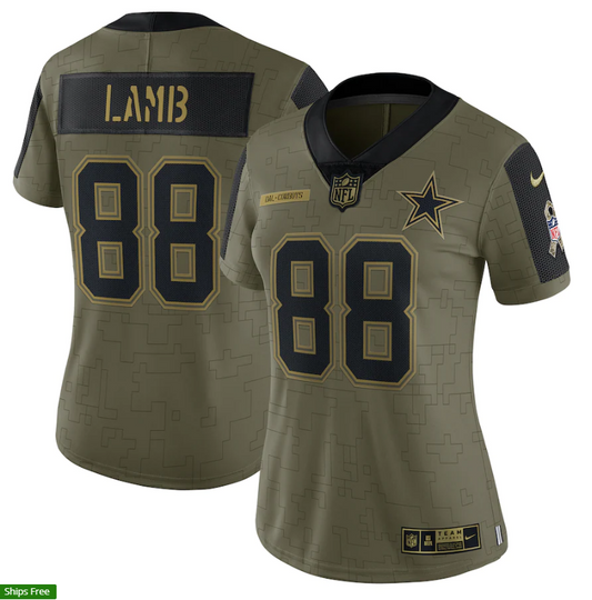 Women Dallas Cowboys #88 Cee DeeLamb 21 New Salute