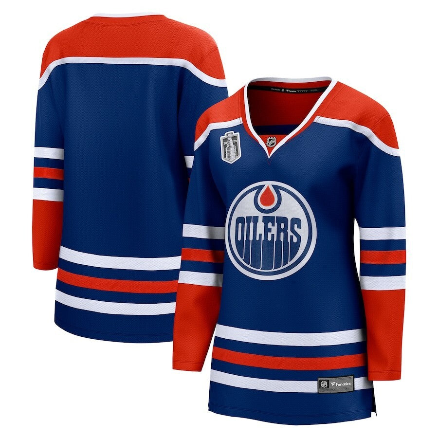 Women Edmonton Oilers 2024 Stanley Cup Final Home Breakaway Jersey - Royal