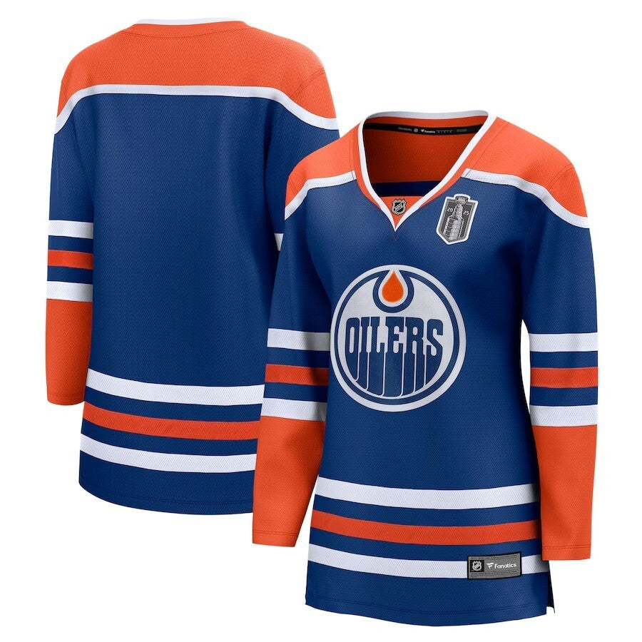 Women Edmonton Oilers 2025 Stanley Cup Final Home Breakaway Jersey - Royal