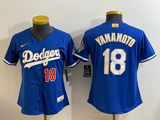 Women Los Angeles Dodgers #18 Yoshinobu Yamamoto Dodgers Edition Women Youth