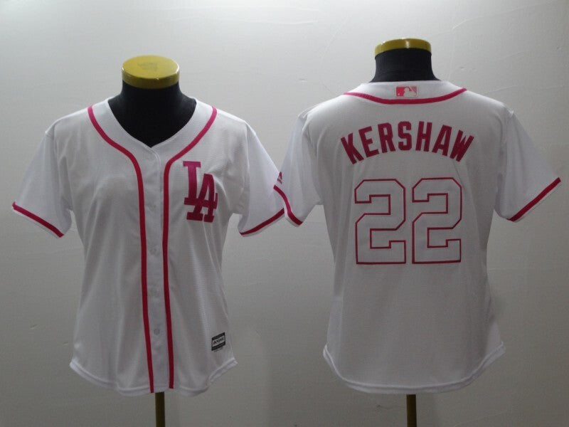 Women Los Angeles Dodgers #22 Clayton Kershaw Style 1