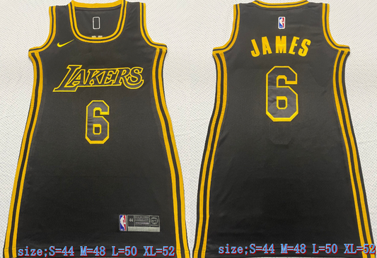 Women Los Angeles Lakers #6 Kobe Bryant Lakers 6 # James Black Women Dress Size S M L XL Style 3