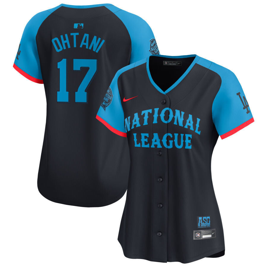 Women National League #17 Shohei Ohtani 2024 All-Star Game Limited Player Jersey - Navy