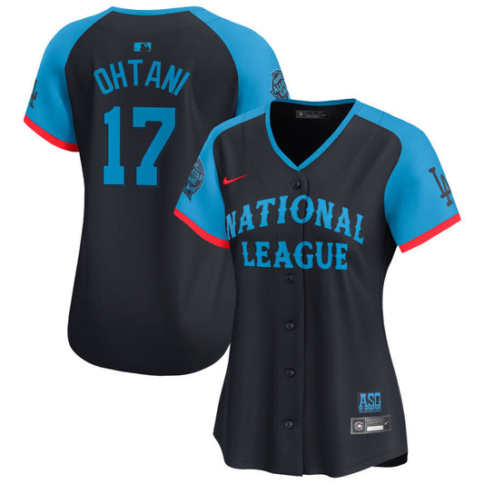 Women National League #17 Shohei Ohtani 2024 All-Star Game Limited Player Jersey - Navy