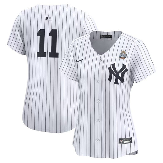 Women New York Yankees #11 Anthony Volpe 2024 World Series Home Limited Player Jersey - White