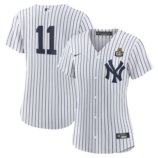 Women New York Yankees #11 Anthony Volpe 2024 World Series Home Replica Player Jersey - White