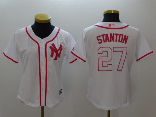 Women New York Yankees #27 Giancarlo Stanton Style 4