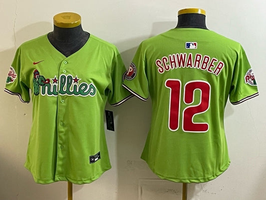 Women Philadelphia Phillies #12 Kyle Schwarber Phillies 6 Edition Women Youth