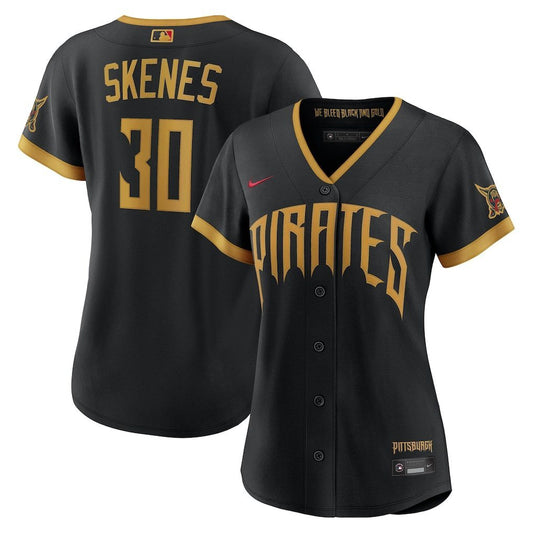 Women Pittsburgh Pirates #30 Paul Skenes 2026 City Connect Stadium Jersey - Black