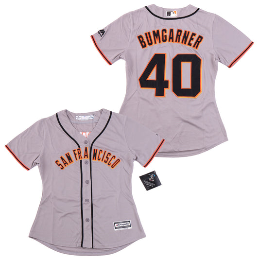 Women San Francisco Giants #40 Madison Bumgarner Giants 40 Gray New Women