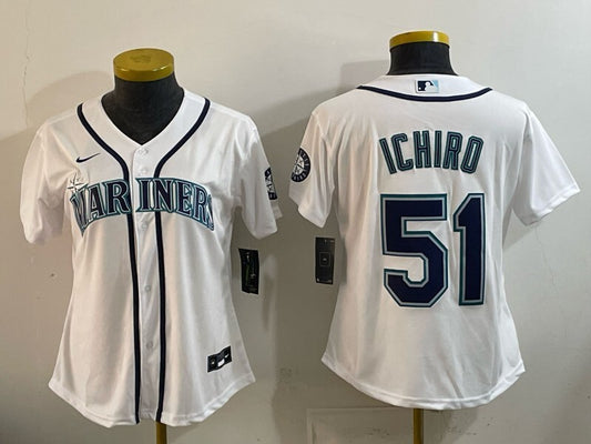 Women Seattle Mariners #51 Ichiro Suzuki Mariners Women Youth