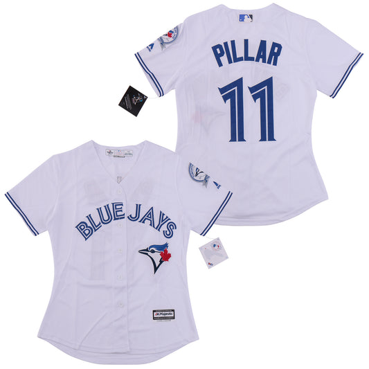 Women Toronto Blue Jays #11 Kevin Pillar Blue Jays 11 White Women