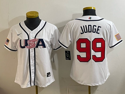 Women USA Baseball #99 Aaron Judge 2026 World Baseball Classic 26 World Cup Women Style 2