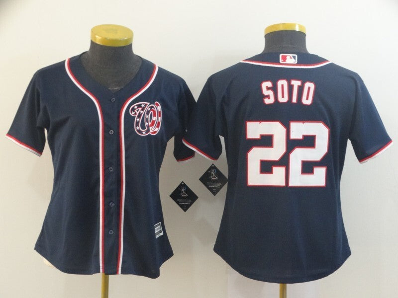 Women Washington Nationals #22 Juan Soto Style 1