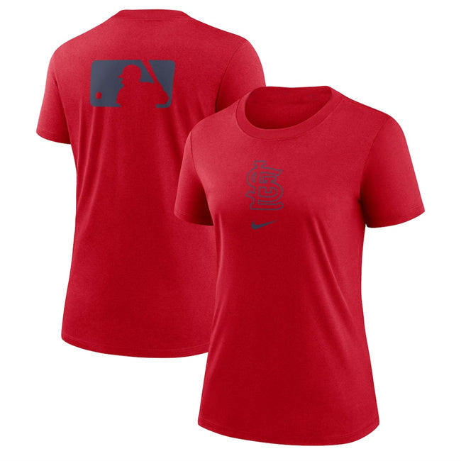 Women's St. Louis Cardinals Red Early Work Tri-Blend Dri-FIT T-Shirt(Run Small)