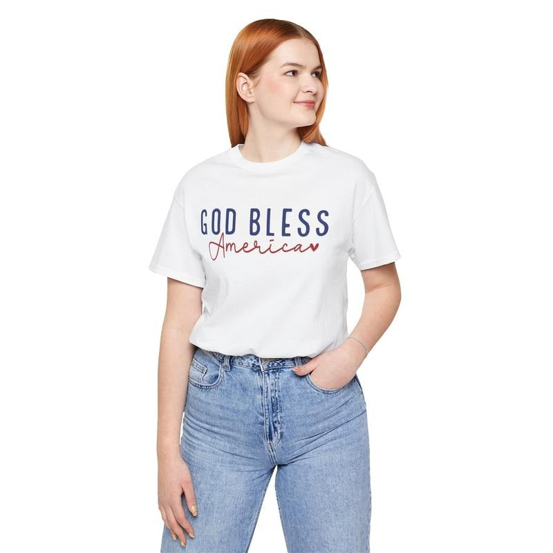 Womens 4th Of July Shirt Womens July Fourth Shirt God Bless America Shirt Cute America Shirt Hoodie, Sweatshirt