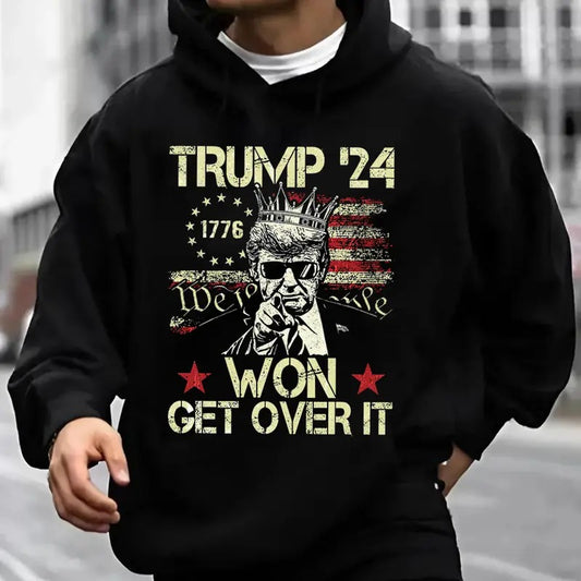 Won Get Over It Hoodie Casual Street Style Fleece Fabric Pullover Hooded Sweatshirt Top Trendy for Women for Men, Perfect...