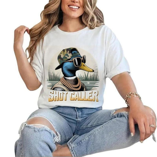 Wood Duck Caller Duck Hunting Pocket Shirt Graphics for Duck Hunting Season Unisex Cotton Menswear
