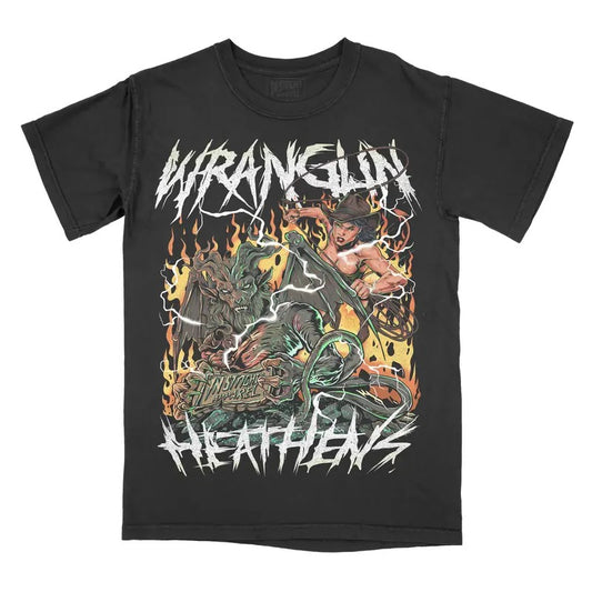 Wranglin' Heathens Graphic Tee - Comfort Colors Shirt Demon Cowboy Wrangling Unisex Top