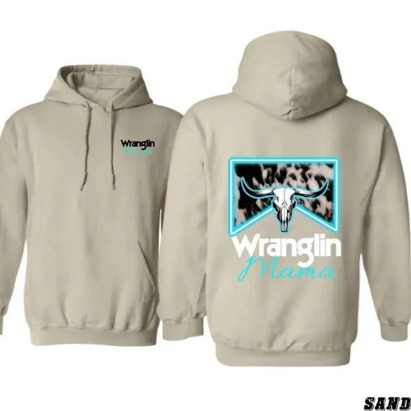 Wranglin' Mama T-shirt Sweatshirt Hoodie, Western-Inspired Graphic Hoodie, Trendy Ranch Life Hoodie, Unisex Hoodie Classic, Graphic Tees For Women And Men, Gifts For All