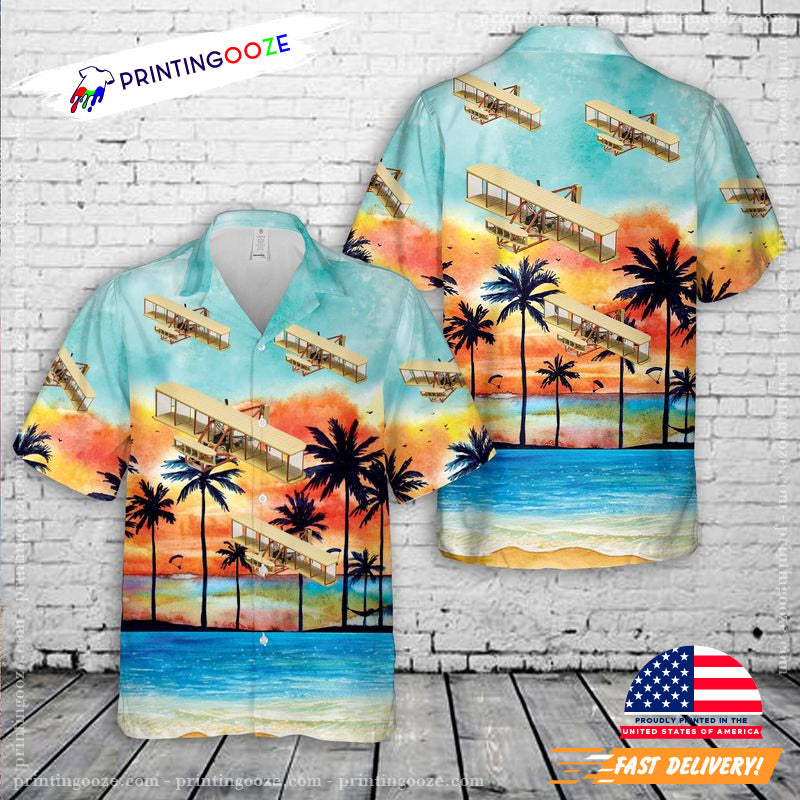 Wright Brothers Flyer Hawaiian Shirt