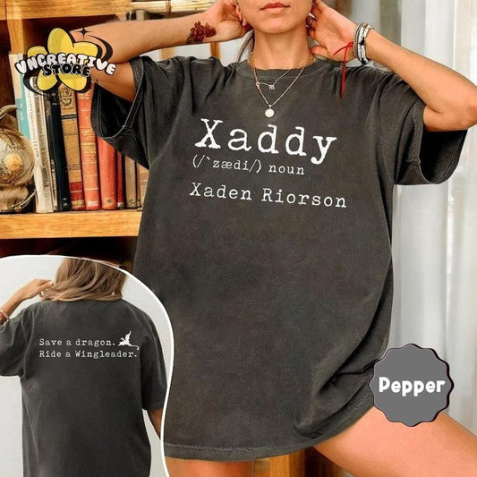 Xaddy 2 sides Shirt, Xaden Rebecca Yarros Fourth Wing Shirt, Basgiath War College Bookish Merch,The Empyrean Book Series...