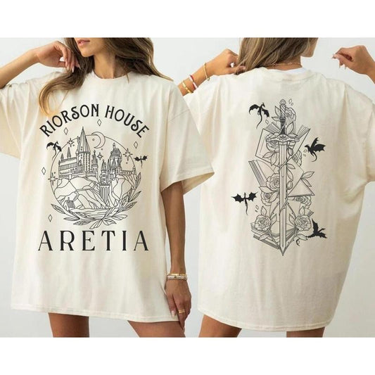 Xaden Riorson Shirt House Fourth Wing T-shirt Fantasy Book Lovers Dragon Riders Tee, Vintage Fashion, Classic Styles for