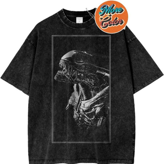 Xenomorph Alien vs Predator Movie Anime Vintage Shirts, Cotton Unisex T-Shirt, Crew Neck, Size S- 3XL, Menswear Top, Womenswear Top Underwear Streetwear