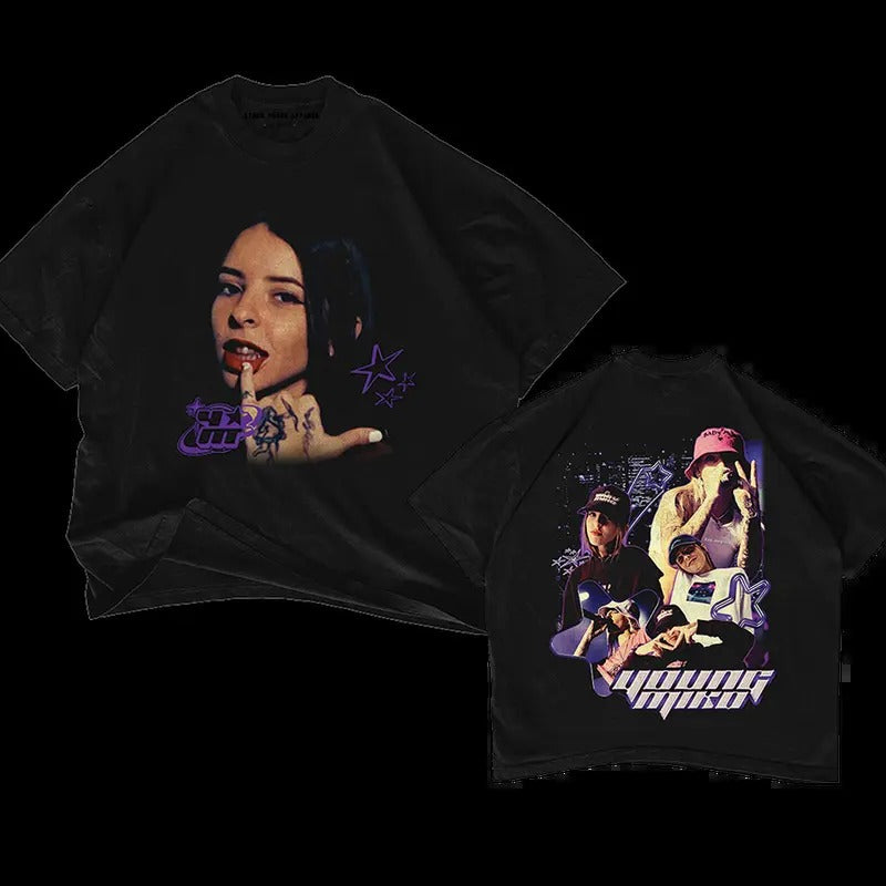 YOUNG MIKO V2 Double Sided Y2K T Shirt Hoodie, Sweatshirt | InkThreadWorks.com