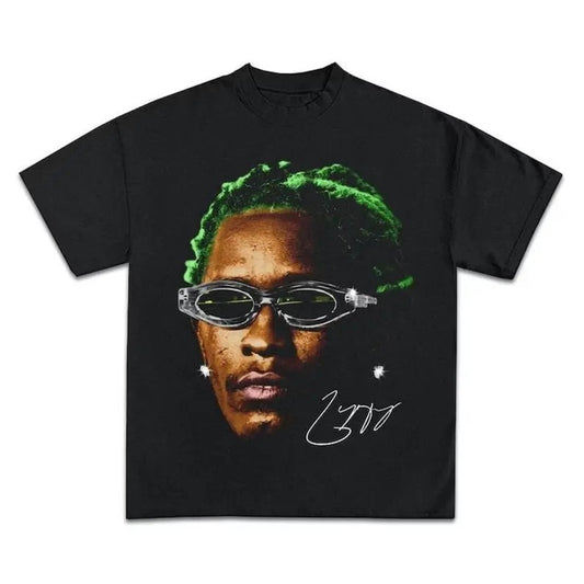 YOUNG THUG T-SHIRT, Rap Tee Concert Merch Thuger Slime Season, Green Rare Hip Hop Graphic Print Summer Tee