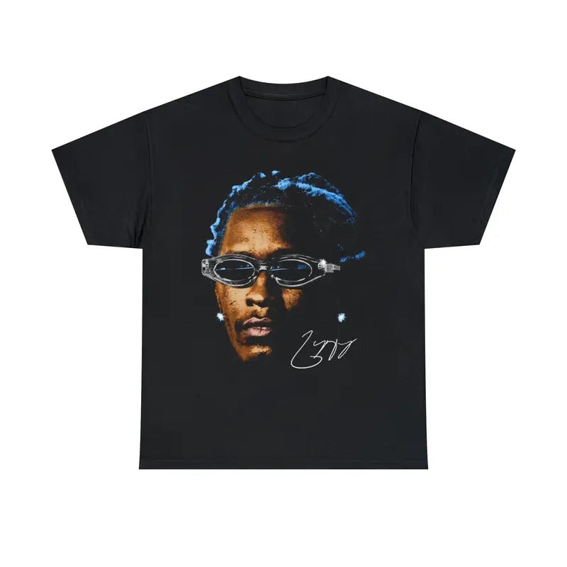 YOUNG THUG T-SHIRT, Rap Tee Concert T-Shirt, Kanye Thugger Lil Baby Blue Rare Hip Hop Graphic T-Shirt, Vintage Unisex Shirt