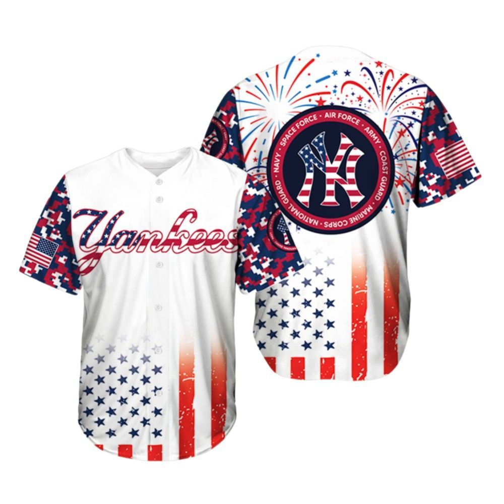 Yankees 4th of July Military Jersey 2025 - Grishko.com