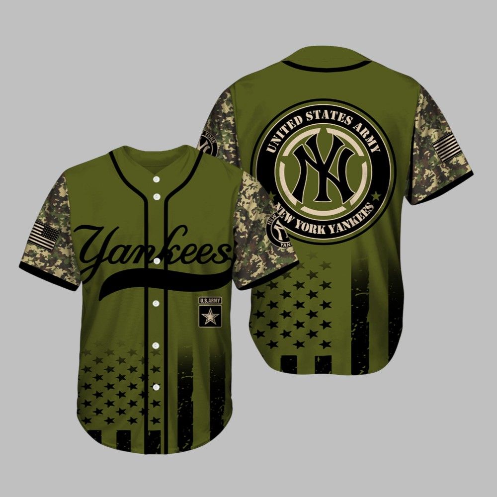 Yankees Military Appreciation Night Camo Jersey 2025 - Grishko.com