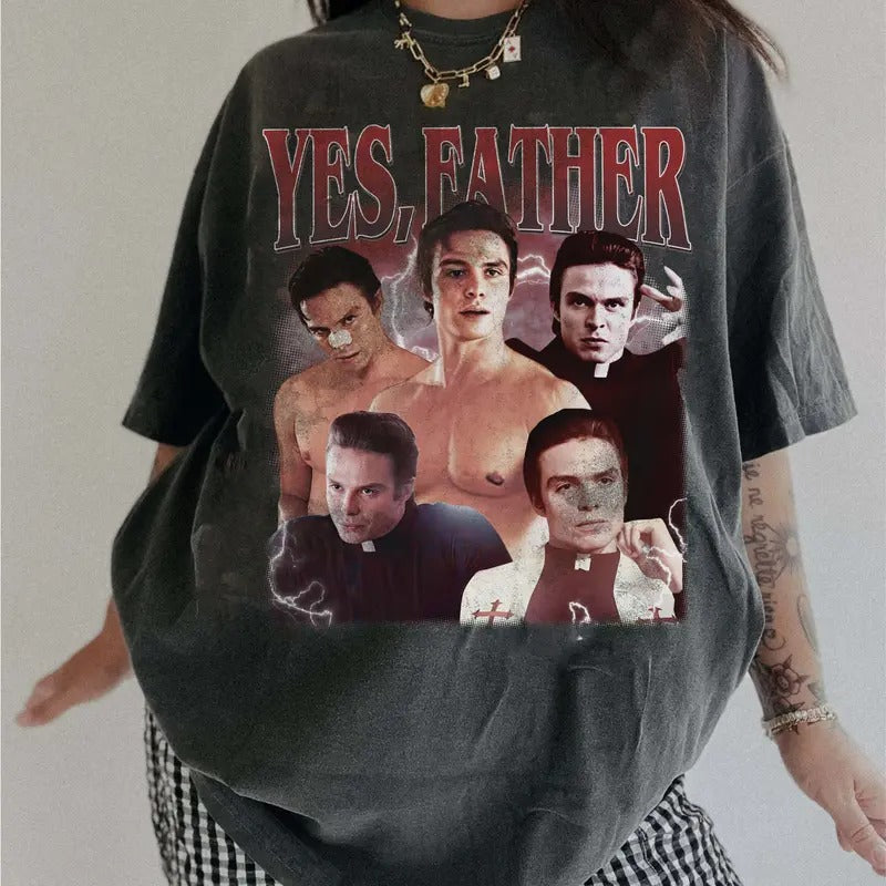 Yes Father Nicholas Chavez Comfort Colors T-shirt, Unisex Tops For Men- For Women, Y2K 90s Retro Celebrity Movie Bootleg Tshirt, Cotton Top Womenswear
