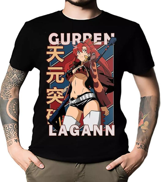 Yoko Littner Tengen Toppa Gurren Lagann Blue Red Retro Design Classic T-Shirt