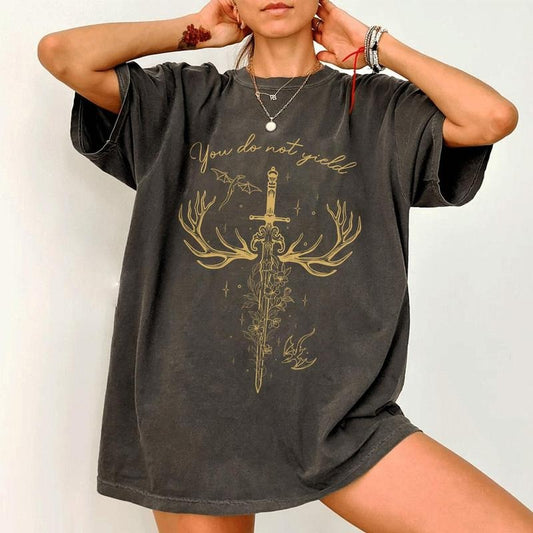 You Do Not Yield shirt, Fourth Wing shirt, SJM Merch, Romantasy Fireheart, Throne of Glass Merch Enemies to Lovers...