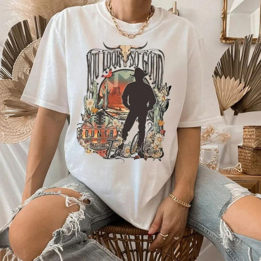 You Look So Good Country In Love Tshirt Sweatshirt Hoodie, Country Music Tee, Country Music Shirt, Graphic Concert Tee, Unisex Sweater Pullover Tee