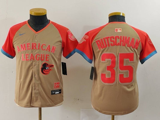 Youth Baltimore Orioles #35 Adley Rutschman Orioles 24 All-Star Youth Style 1