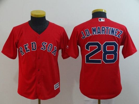 Youth Boston Red Sox #28 J.D Martinez