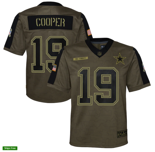 Youth Dallas Cowboys #19 Amari Cooper 21 New Salute