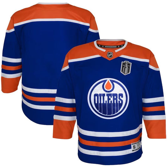 Youth Edmonton Oilers 2025 Stanley Cup Final Home Premier Jersey - Royal
