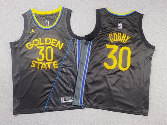 Youth Golden State Warriors #30 Stephen Curry Youth 25 Warriors 30 # Curry Black Statement Edition Style 1