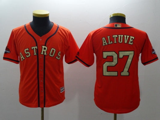 Youth Houston Astros #27 Jose Altuve Style 4